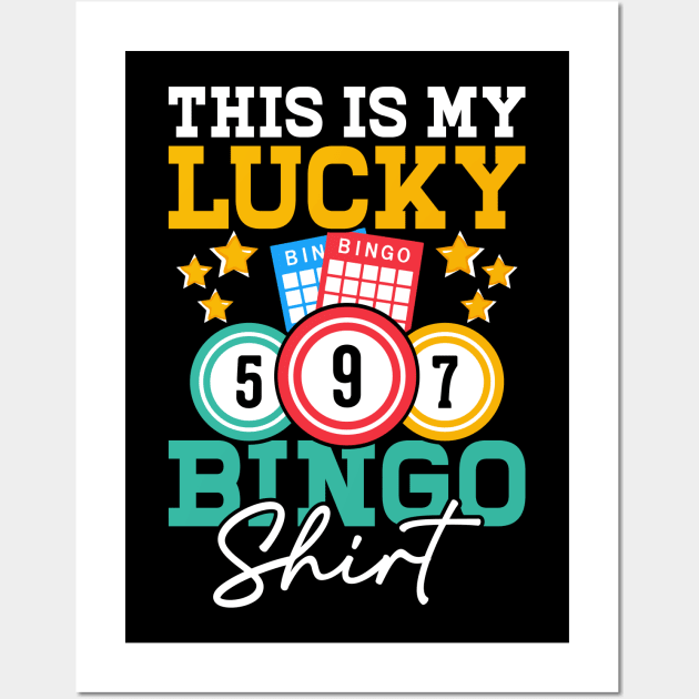 This Is My Lucky Bingo Shirt T shirt For Women Wall Art by Xamgi